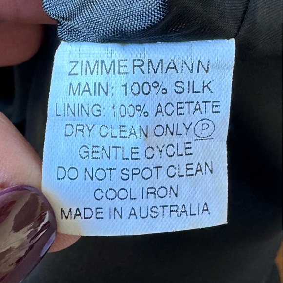 Zimmermann Black Strapless Silk Pleated Front Mini Dress Party Cocktail Sexy - Picture 13 of 13